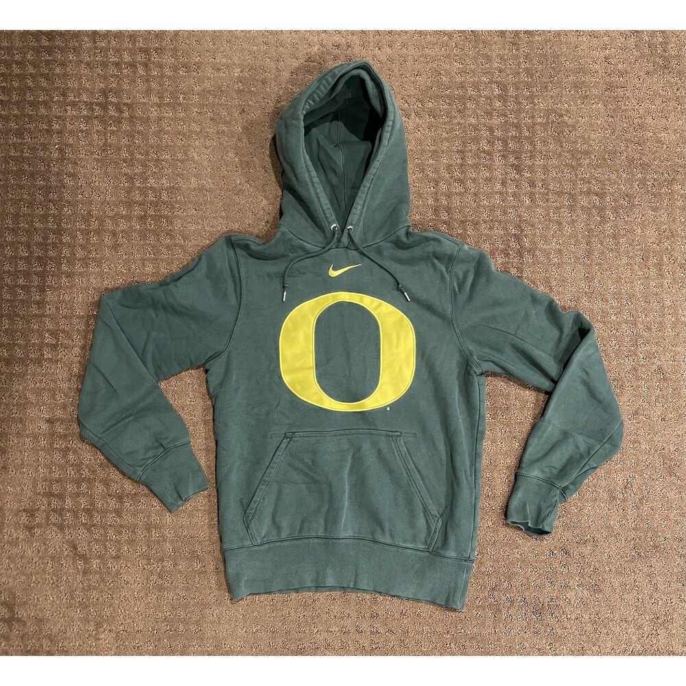 Vintage Oregon Ducks Nike Middle Swoosh Men’s Hoodie Size Small Green Yellow Y2K